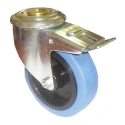 Tente Swivel Castor, 150 kg Load Capacity, 100 mm Elastic Tyre Wheel, Pressed Steel Frame, Model 3477UFR100P30