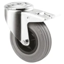Tente Swivel Castor 70 kg Capacity 80 mm Wheel Rubber 3477PIR080P30