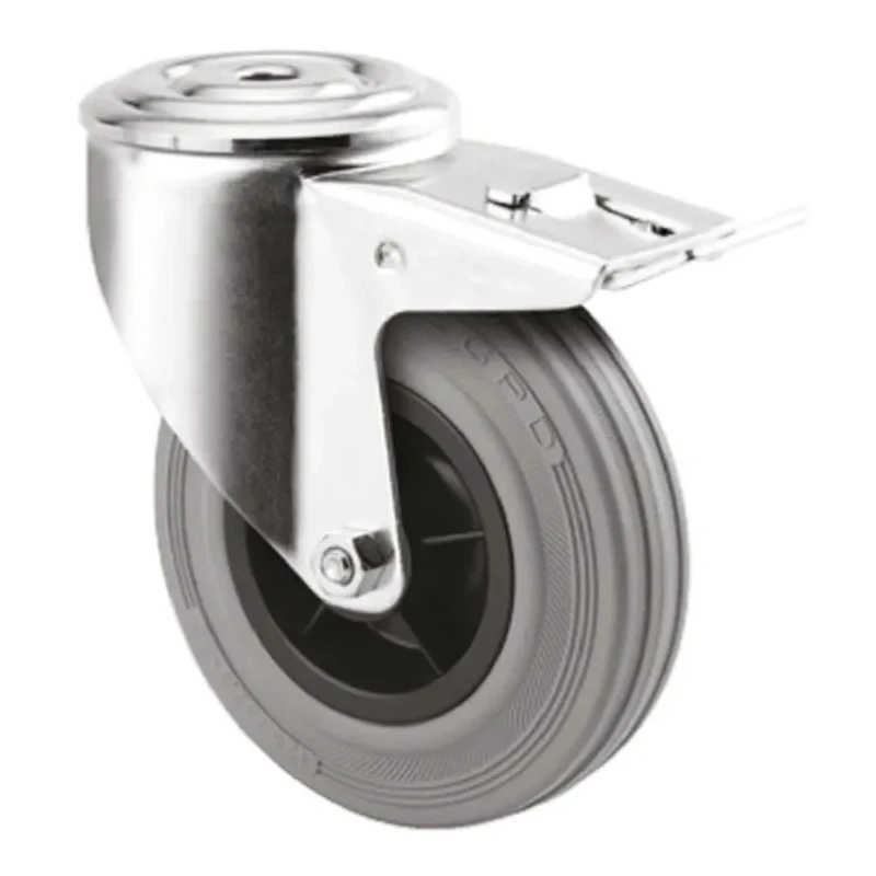 Tente Swivel Castor 70 kg Capacity 80 mm Wheel Rubber 3477PIR080P30