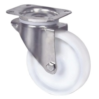 Tente Swivel Castor 200 kg Capacity 80 mm Polyamide Wheel Stainless Steel Frame 8470UOO080P62
