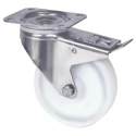 Tente Braked Swivel Castor, 125 mm Wheel Diameter, 200 kg Load Capacity, Stainless Steel Frame, Polyamide Wheel 8477UOO125P62