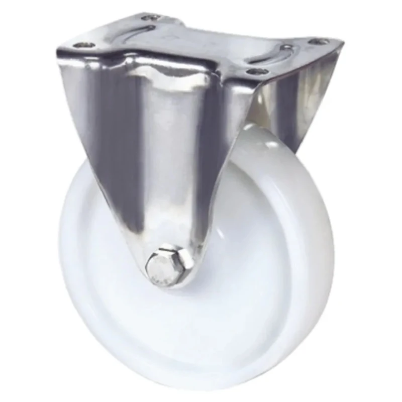 Tente Fixed Castor Stainless Steel Frame Polyamide Wheel 200 kg Load Capacity 100 mm Wheel Diameter 8478UOO100P62