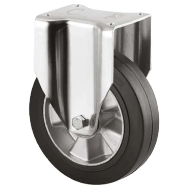 Tente Heavy Duty Fixed Castor 450 kg Load Capacity 200 mm Wheel Diameter Elastic Tyre 3648IEP200P63
