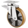 Tente Heavy Duty Braked Swivel Castor with Polyurethane Wheel, 600 kg Load Capacity, 160 mm Diameter 3642ITP160P63 FLAT
