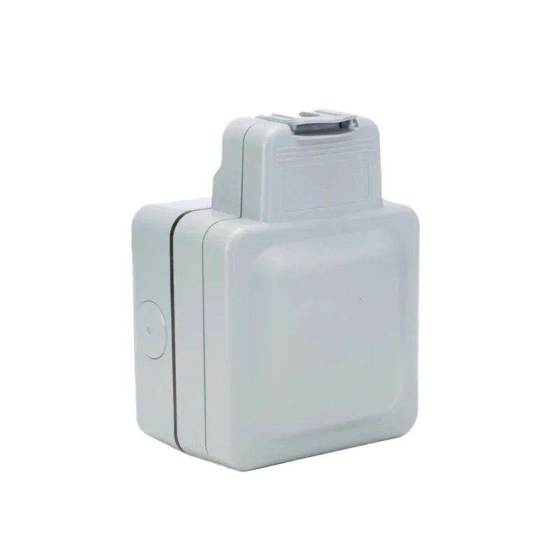 MK Electric 13A Grey 1 Gang Outdoor Switched Plug Socket Type G British K56486GRY