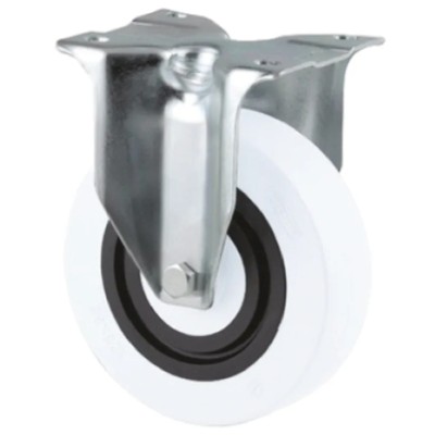 Tente Fixed Castor, 160 kg Load Capacity, 100 mm Wheel Diameter, Pressed Steel Frame, Polyamide Wheel 3478HUR100P62 White