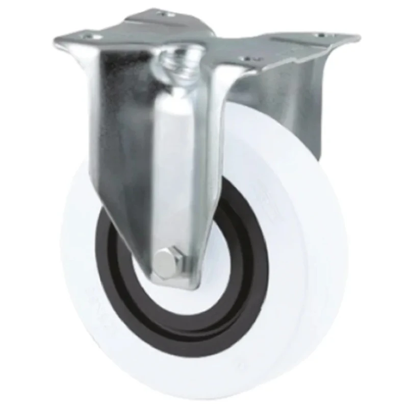 Tente Fixed Castor, 160 kg Load Capacity, 100 mm Wheel Diameter, Pressed Steel Frame, Polyamide Wheel 3478HUR100P62 White