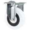 Tente Fixed Castor, 160 kg Load Capacity, 100 mm Wheel Diameter, Pressed Steel Frame, Polyamide Wheel 3478HUR100P62 White