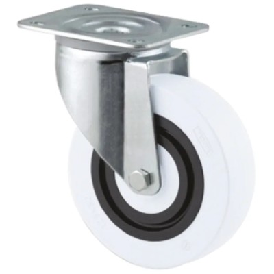 Tente Industrial Swivel Castor Wheel 100 mm Diameter 160 kg Load Capacity Polyamide 3470HUR100P62 White