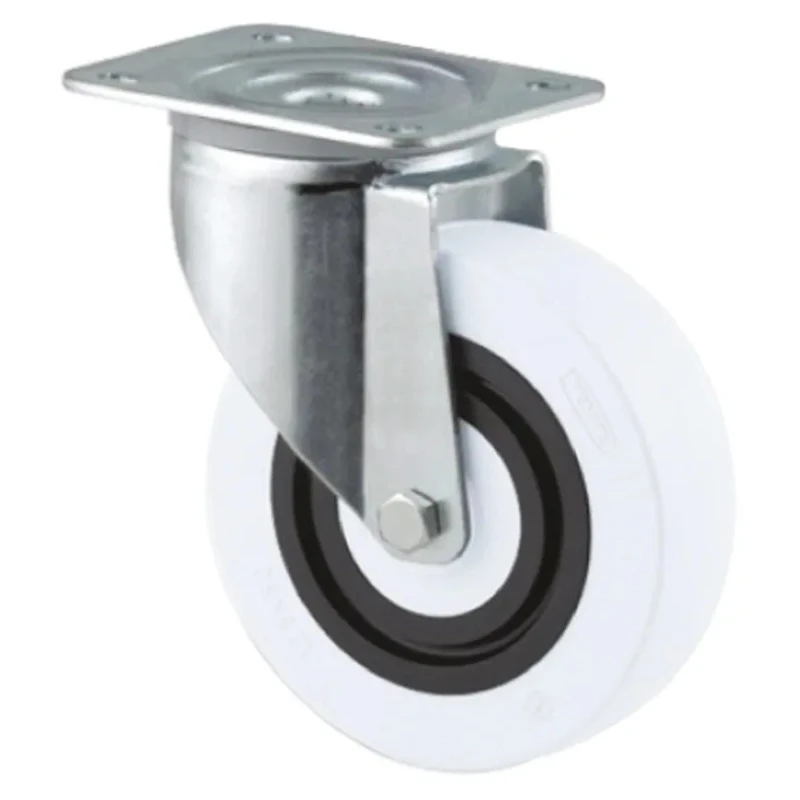 Tente Industrial Swivel Castor Wheel 100 mm Diameter 160 kg Load Capacity Polyamide 3470HUR100P62 White