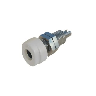 Hirschmann Test & Measurement White Female Banana Socket 4 mm Connector 60V dc 16A Tin Plating 930175107