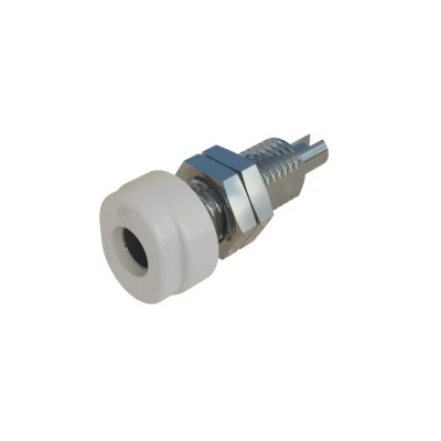 Hirschmann Test & Measurement White Female Banana Socket 4 mm Connector 60V dc 16A Tin Plating 930175107