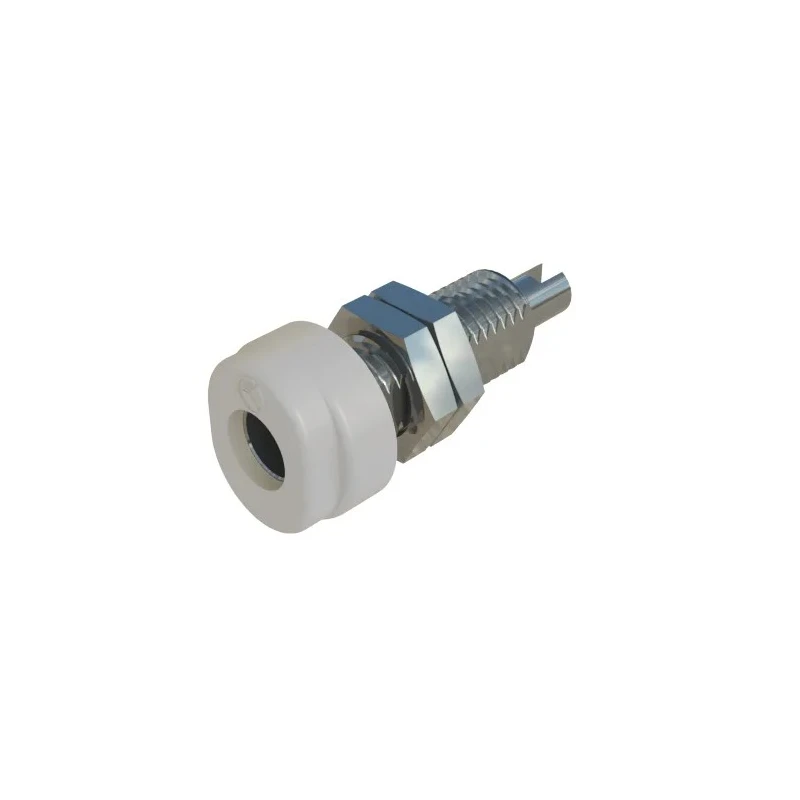 Hirschmann Test & Measurement White Female Banana Socket 4 mm Connector 60V dc 16A Tin Plating 930175107