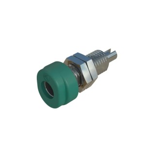 Hirschmann Test & Measurement Green Female Banana Socket 4 mm Connector 60V dc 16A Tin Plating 930175104