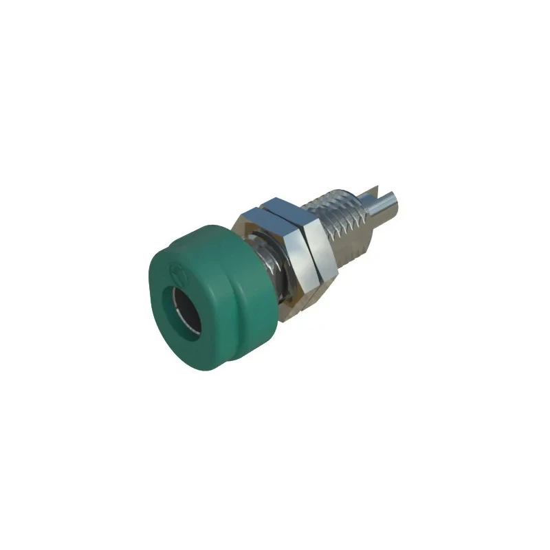 Hirschmann Test & Measurement Green Female Banana Socket 4 mm Connector 60V dc 16A Tin Plating 930175104