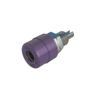 Hirschmann Test & Measurement Violet Female Banana Socket, 4 mm Connector, Solder Termination, 60V dc, 32A, Tin 930176109