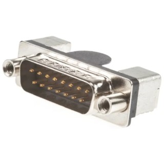HARTING D-Sub 15 Way Right Angle 2.76 mm Pitch Surface Mounted Male D-Sub Connector with Board Lock 09552666819741