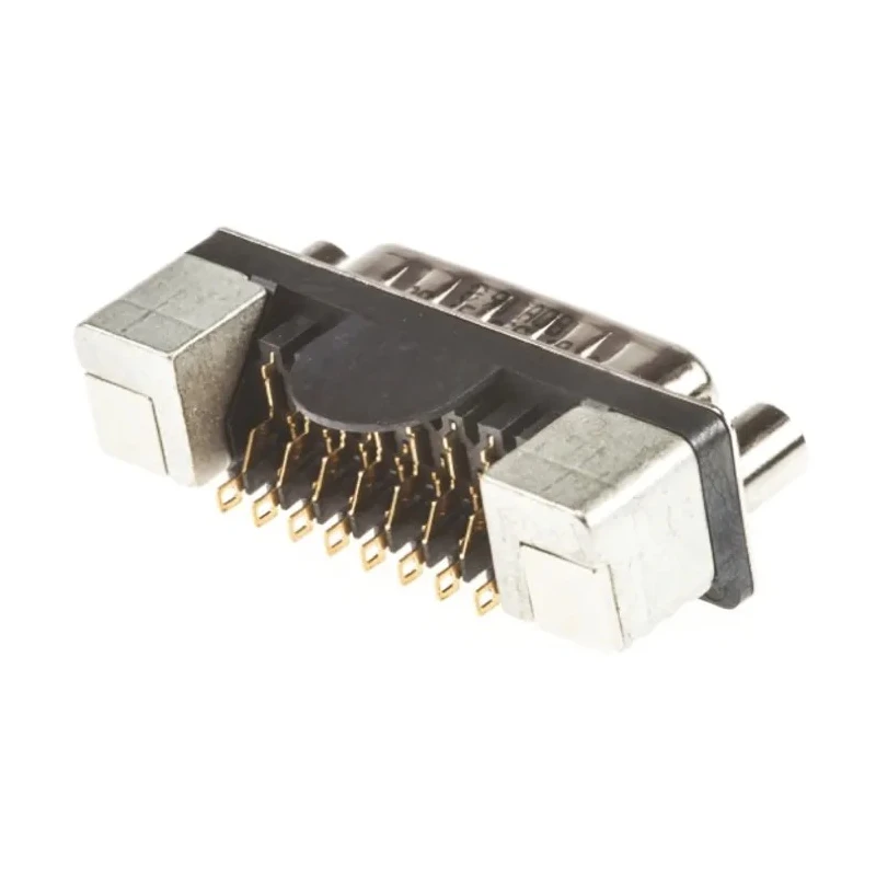 HARTING D-Sub 15 Way Right Angle 2.76 mm Pitch Surface Mounted Male D-Sub Connector with Board Lock 09552666819741