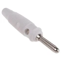 Hirschmann Test & Measurement White Male 4 mm Banana Plug, Solder Termination, 60V dc, 30A, Nickel Plating 930727107