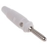 Hirschmann Test & Measurement White Male 4 mm Banana Plug, Solder Termination, 60V dc, 30A, Nickel Plating 930727107