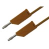 Hirschmann Test & Measurement Connector Test Lead 32A, 30 V AC, 60 V DC, Brown, 1 m Lead Length 934063105