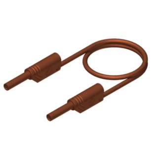 Hirschmann Test & Measurement Connector Test Lead 32A, 1000 V AC/DC, Brown, 1 m Lead Length 934075105
