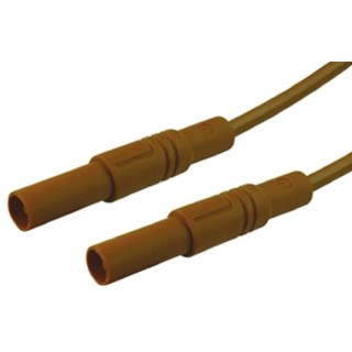 Hirschmann Test & Measurement Connector Test Lead 32A, 1000 V AC/DC, Brown, 2 m Lead Length 934077105