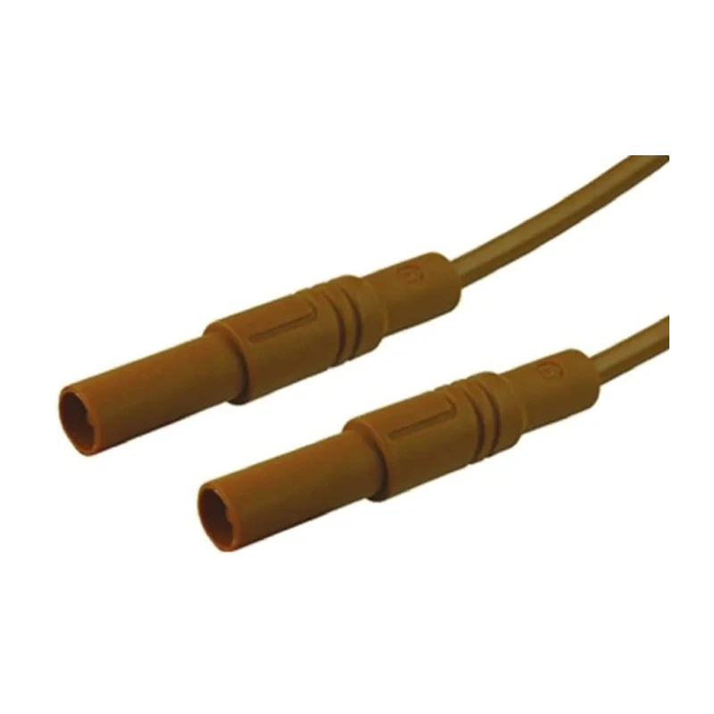 Hirschmann Test & Measurement Connector Test Lead 32A, 1000 V AC/DC, Brown, 2 m Lead Length 934077105
