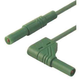 Hirschmann Test & Measurement Connector Test Lead 32A, 1000 V AC/DC, 1 m, Green, CAT III 934083104