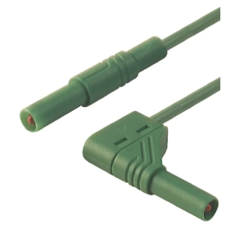 Hirschmann Test & Measurement Connector Test Lead 32A, 1000 V AC/DC, 1 m, Green, CAT III 934083104