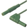 Hirschmann Test & Measurement Connector Test Lead 32A, 1000 V AC/DC, 1 m, Green, CAT III 934083104