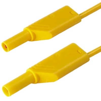 Hirschmann Test & Measurement Connector Test Lead 32A 1000 V AC/DC Yellow 500mm Lead Length 934087103