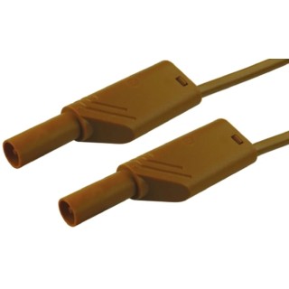 Hirschmann Test & Measurement Connector Test Lead 32A, 1000 V AC/DC, Brown, 500 mm Lead Length 934087105