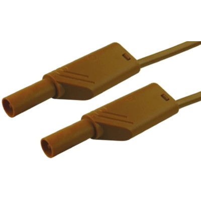 Hirschmann Test & Measurement Connector Test Lead 32A, 1000 V AC/DC, Brown, 500 mm Lead Length 934087105