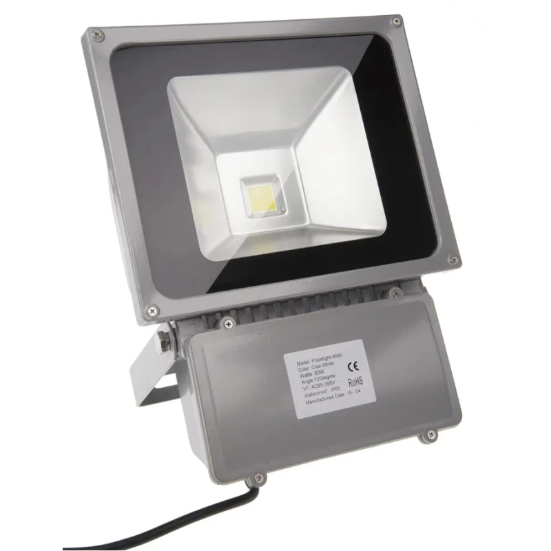 RS PRO Floodlight 1 LED 80 W Cool White 8061 lm IP65 Outdoor Lighting 787-1329