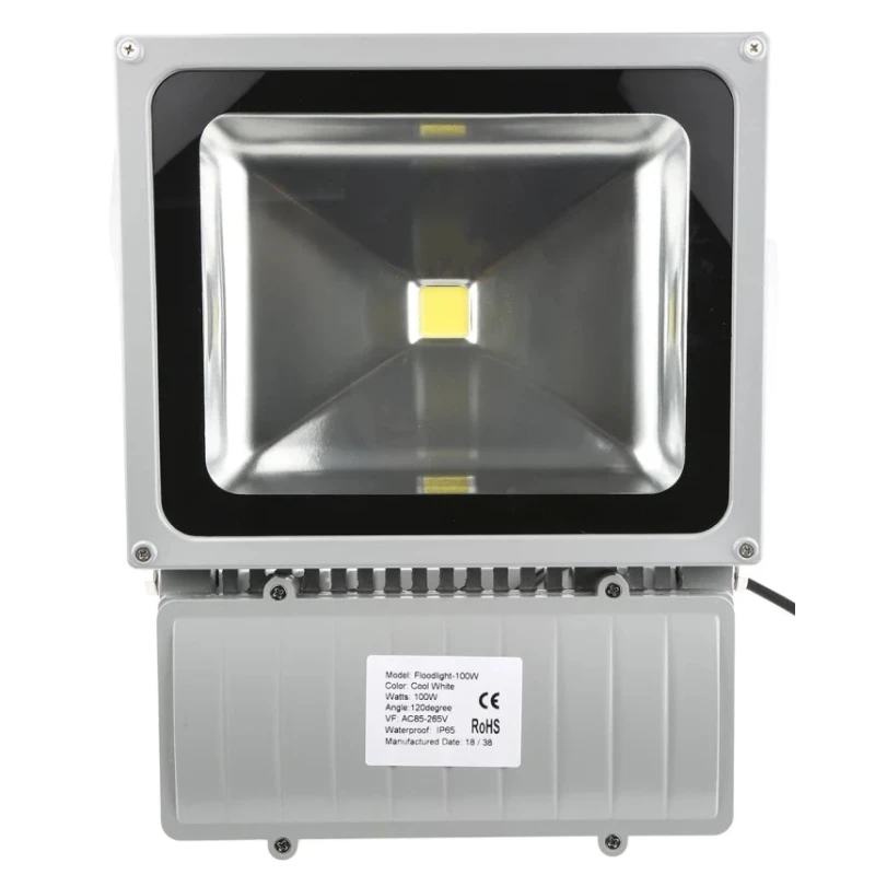 RS PRO Floodlight 1 LED 100 W Cool White 10080 lm IP65 Aluminium Housing 787-1323