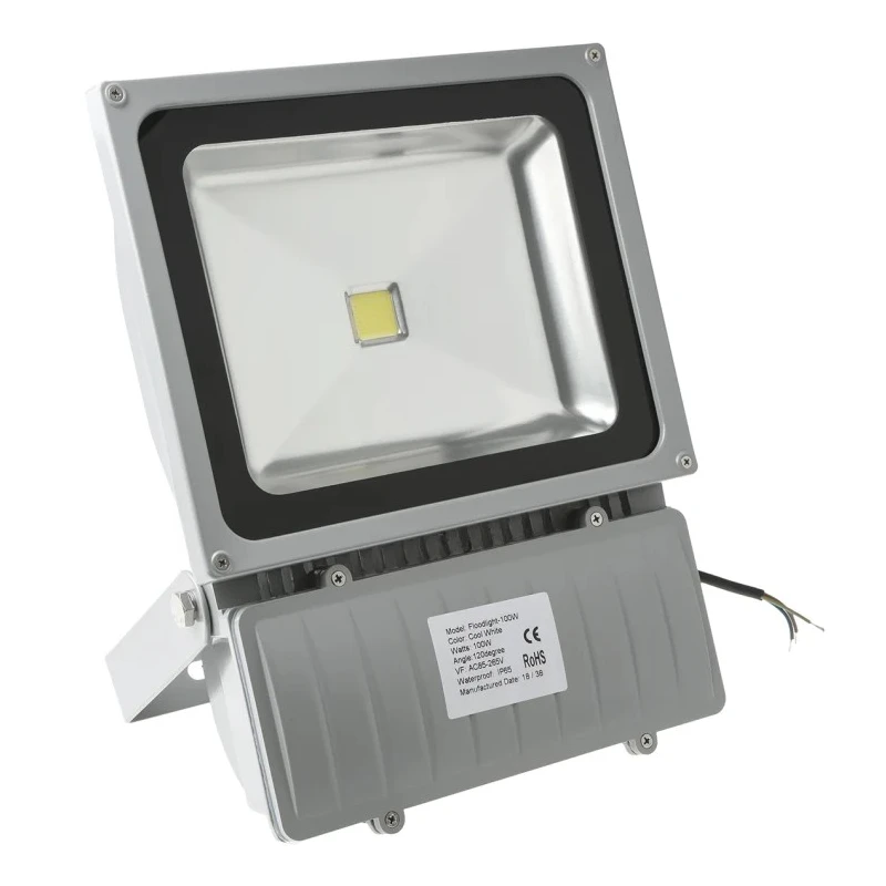RS PRO Floodlight 1 LED 100 W Cool White 10080 lm IP65 Aluminium Housing 787-1323