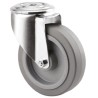 Tente Swivel Castor with 70 kg Load Capacity, 100 mm Wheel Diameter, Elastic Tyre, Pressed Steel Frame 3470UFR100P30