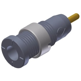Hirschmann Test & Measurement Grey Female Banana Socket 2 mm Connector Solder Termination 1000 V AC/DC 10A 975459706
