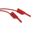 Hirschmann Test & Measurement Connector Test Lead 10A, 1000 V AC/DC, Red, 2 m Lead Length 975698701