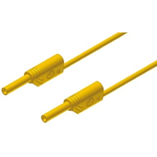 Hirschmann Test & Measurement Connector Test Lead 10A, 1000 V AC/DC, Yellow, 2m Lead Length 975698703