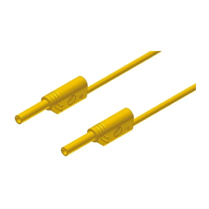 Hirschmann Test & Measurement Connector Test Lead 10A, 1000 V AC/DC, Yellow, 2m Lead Length 975698703
