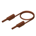 Hirschmann Test & Measurement Connector Test Lead 10A, 1000 V ac, 1000V dc, Brown, 500 mm Lead Length 975695705