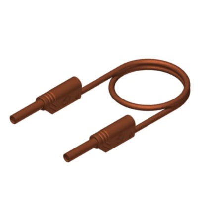 Hirschmann Test & Measurement Connector Test Lead 10A, 1000 V ac, 1000V dc, Brown, 500 mm Lead Length 975695705