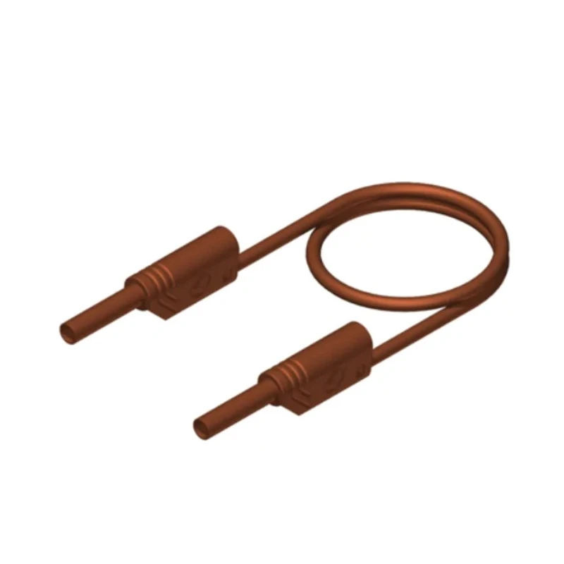 Hirschmann Test & Measurement Connector Test Lead 10A, 1000 V ac, 1000V dc, Brown, 500 mm Lead Length 975695705