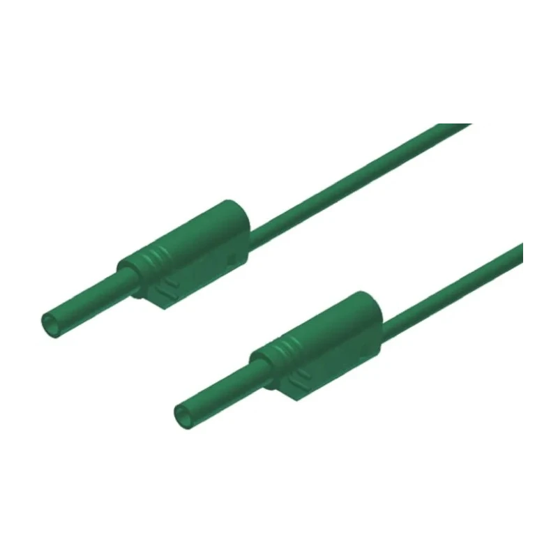 Hirschmann Test & Measurement Connector Test Lead 10A, 1000V AC/DC, Green, 2m Lead Length 975698704