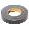 3M Scotch 389 Black PE Coated Duct Tape, 25mm Width x 50m Length, Synthetic Rubber Adhesive 389 25mm x 50M black