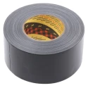 3M Scotch 389 Duct Tape, PE Coated Finish, 75mm Width x 50m Length, Black, Synthetic Rubber Adhesive 389 75mm x 50M black
