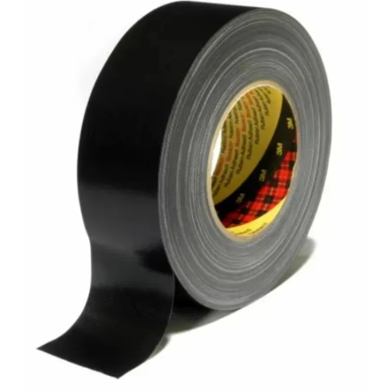 3M Scotch 389 Duct Tape, PE Coated Finish, 75mm Width x 50m Length, Black, Synthetic Rubber Adhesive 389 75mm x 50M black