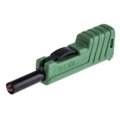 Hirschmann Test & Measurement Green Male Banana Plug 4 mm Connector Screw Termination 30 V AC 60 V DC 30 A Nickel 932153104